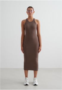 lightweight aim'n women's stretch dress with cotton, brown