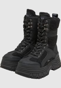 lässige Buffalo Damen Boots Schwarz