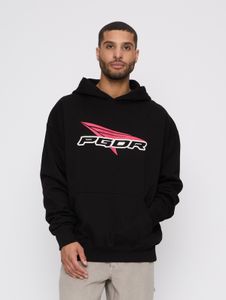 Sudadera con capucha cómoda para hombre de la marca Pegador, confeccionada en algodón y color negro.