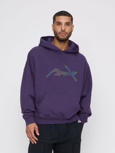 Comoda felpa con cappuccio da uomo PEGADOR in cotone, viola