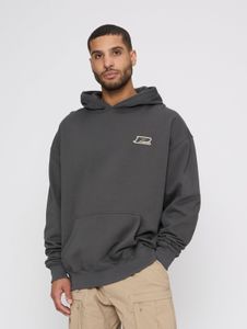 bequemer PEGADOR Herren Hoodie Reißverschluss Kapuze mit Baumwolle Grau