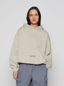 bequemer PEGADOR Damen Hoodie mit Baumwolle Grau