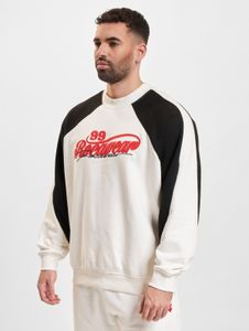 Comoda felpa da uomo Rocawear con polsini a coste, in cotone, bianco/nero