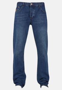 Vaqueros Rocawear para hombre, elegantes, con bolsillos, corte recto, algodón, color azul.