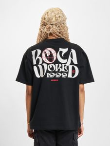 modernes Rocawear Damen T-Shirt Oversize mit Baumwolle Schwarz