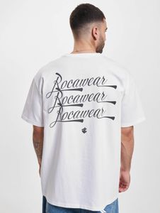 sporty Rocawear men's T-shirt, oversize, 240 g/m², cotton, white