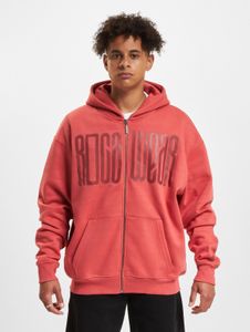 moderner Rocawear Herren Hoodie Reißverschluss Rippstrick mit Baumwolle Rot