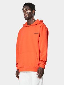 Comoda felpa con cappuccio da uomo 9N1M SENSE in maglia a coste, 350 g/m² di cotone, arancione