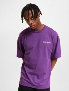 T-shirt casual da uomo 9N1M SENSE con cappuccio in cotone, lilla-violetto