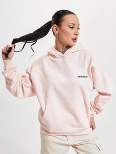 Sudadera con capucha Modern 9N1M SENSE para mujer, puños acanalados, capucha de algodón rosa