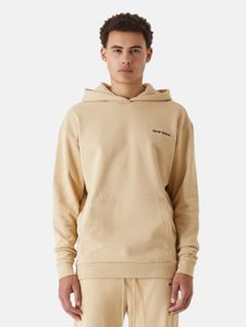 Modern 9N1M SENSE men's hoodie with ribbed cuffs and hood, 350 g/m² cotton, beige