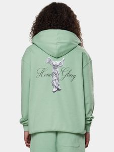 Sudadera con capucha Modern 9N1M SENSE para hombre, 350 g/m², algodón, verde pastel.