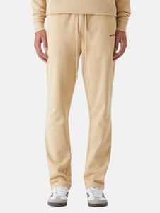 Cómodos vaqueros 9N1M SENSE para hombre, corte recto, cordón ajustable, bolsillos, algodón, color beige.
