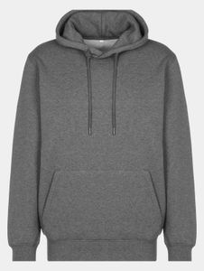 lässiger Stylefile Herren Hoodie Rippbündchen Kapuze mit Baumwolle Grau