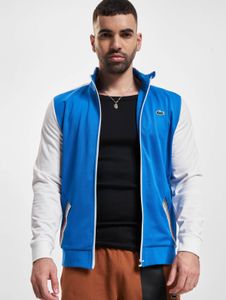 moderne Lacoste Herren Jacke Reißverschluss Taschen Blau