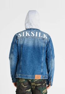 Jean homme Sik Silk confortable, en coton bleu, avec cordon de serrage et poches.