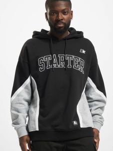 Sudadera con capucha informal para hombre de STARTER, 300 g/m², algodón, negra.