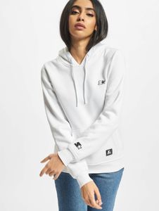 Sweat à capuche décontracté pour femme, grande capuche, cordon de serrage, coton 300 g/m², blanc