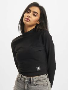 modernes Starter Damen Sweatshirt Stretch Slim Fit 300 g/m² Schwarz