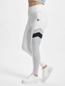 Casual starter women's trousers, stretch, 210 g/m², white/black