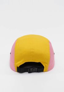 Cappellino unisex fresco e alla moda, in cotone, rosa/giallo