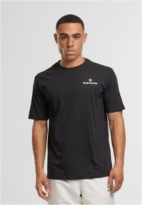 Camiseta moderna de hombre Sergio Tacchini de algodón, color negro/blanco.