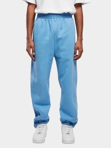 Pantaloni da uomo URBAN CLASSICS moderni con tasche, polsini a coste, cotone 380 g/m², blu