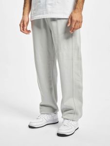Modern URBAN CLASSICS men's trousers with pockets, ribbed cuffs, 380 g/m² cotton, grey