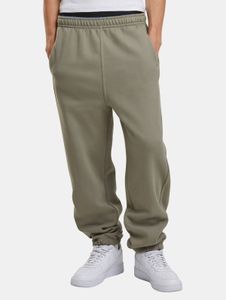 Versatili pantaloni da uomo URBAN CLASSICS con tasche, polsini a coste, cotone 380 g/m², verde