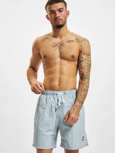 Pantalones casuales Urban Classics para hombre con cordón ajustable y cremallera, 120 g/m², azul pastel.