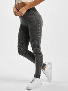 Pantalones elásticos cómodos para mujer URBAN CLASSICS de 200 g/m² con algodón, color antracita.