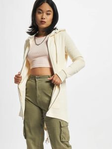 Casual Urban Classics women's hoodie with drawstring and zipper, 300 g/m² cotton, ecru-white