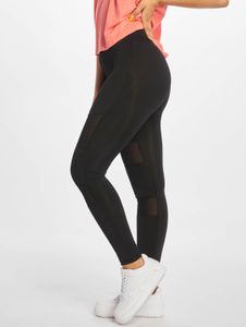 Pantalones casuales Urban Classics para mujer, malla elástica, 210 g/m², negro.