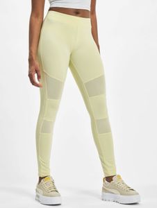 Versatile Urban Classics women's trousers, stretch mesh, 210 g/m², pastel yellow