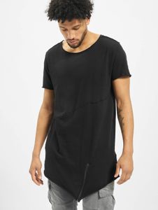 Camiseta de manga corta con cremallera para hombre de Casual Urban Classics, 140 g/m², algodón, negra.