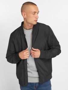 moderne Urban Classics Herren Jacke Reißverschluss Taschen 78 g/m² Schwarz