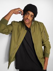 Chaqueta funcional para hombre URBAN CLASSICS con cremalleras, bolsillos, 78 g/m² color caqui.