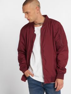 Veste homme URBAN CLASSICS décontractée, fermeture éclair, poches, 78 g/m², rouge