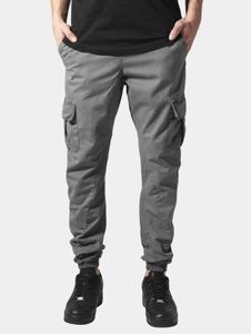 Vaqueros de hombre URBAN CLASSICS con estilo, bolsillos con cordón ajustable, algodón de 320 g/m², color antracita.