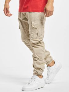 Stylish URBAN CLASSICS men's jeans with pockets, 320 g/m², cotton, beige