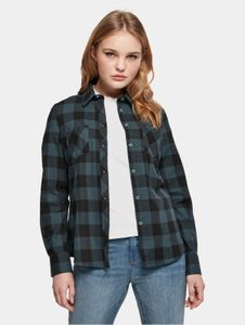 Polo de mujer Casual Urban Classics con bolsillos, algodón de 125 g/m², azul petróleo/negro