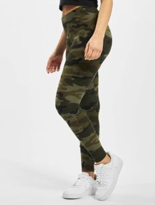 Pantalones modernos de mujer URBAN CLASSICS elásticos de 170 g/m² con estampado de camuflaje.