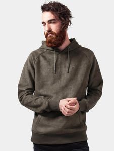 Sudadera con capucha informal para hombre URBAN CLASSICS, capucha elástica, 368 g/m², color caqui.