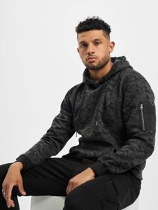 Soft URBAN CLASSICS men's hoodie with drawstring and zipper, 280 g/m² cotton, camouflage