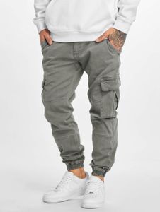 Jean stretch homme Casual URBAN CLASSICS en coton gris, poches zippées