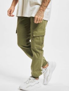 Pantalones vaqueros modernos URBAN CLASSICS para hombre con bolsillos elásticos, 270 g/m², algodón, color caqui.