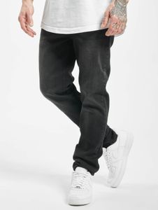 Stylish URBAN CLASSICS men's stretch jeans with pockets, cotton, black