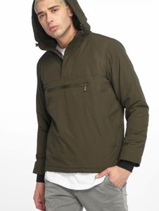 Chaqueta funcional Urban Classics para hombre con cremalleras, bolsillos, color caqui de 110 g/m².