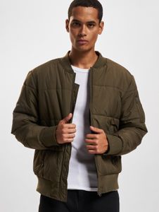 Chaqueta funcional para hombre URBAN CLASSICS con cremalleras, bolsillos, 78 g/m² color caqui.