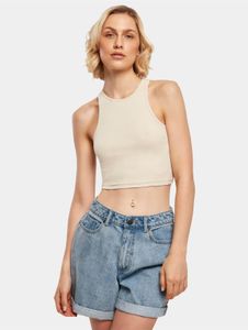 Comoda t-shirt elasticizzata da donna Urban Classics, 180 g/m², cotone, beige